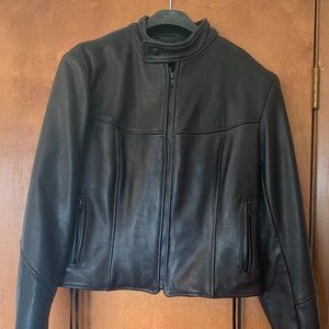 Pristine California Creations Woman's 12 Black Leather Motorcycle Jacket